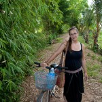 Quand nous roulions sur les chemins de Kompong Cham jusqu'à Kratie, à bicycletteueueueu !