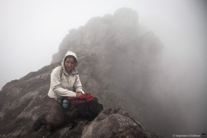 Sur le bord du cratère du Merapi